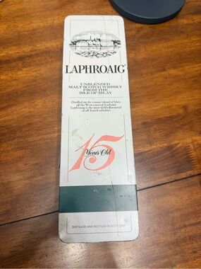 Vintage Laphroaig 15 Years Aged Whisky Tin